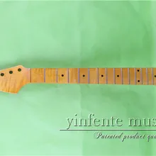 0040# левый 25," клен цвет Электрогитара шеи Пламя клен сделано болт на клен гриф хорошее качество 22 лада