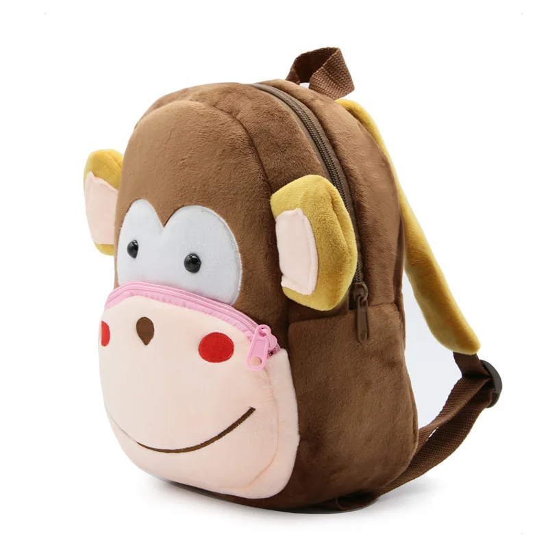 Плюшевая обезьянка рюкзак очаровательны рюкзак в виде мартышки рюкзак в форме животных для маленькой девочки сумка-шоппер Школьный Рюкзак