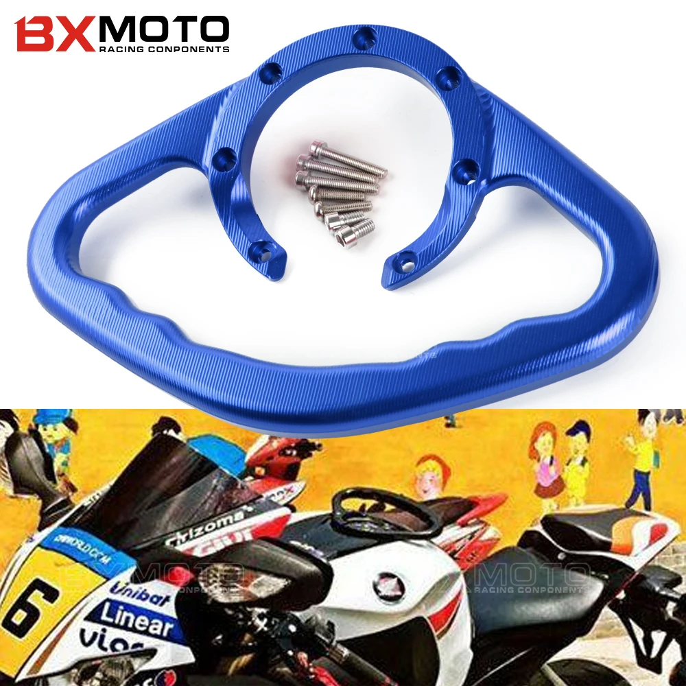 motorcycle CNC Passenger Handgrips Hand Grip Tank Grab Bar Handles