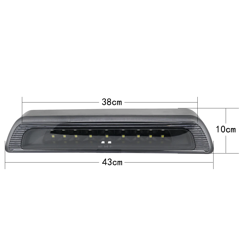 12V Red  White LED Car Styling Third Brake Light Bar Stop Taillight High Mount Rear Warning Light for Toyota Tundra 2007-2018 (15)
