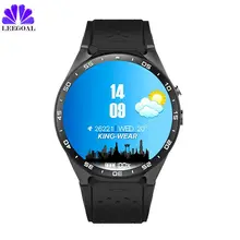 Получить скидку Оригинальный Kingwear kw88 Смарт-часы Android 5.1 SmartWatch kw88 MTK6580 Quad Core 3 г Bluetooth GPS сердечного ритма Мониторы телефон