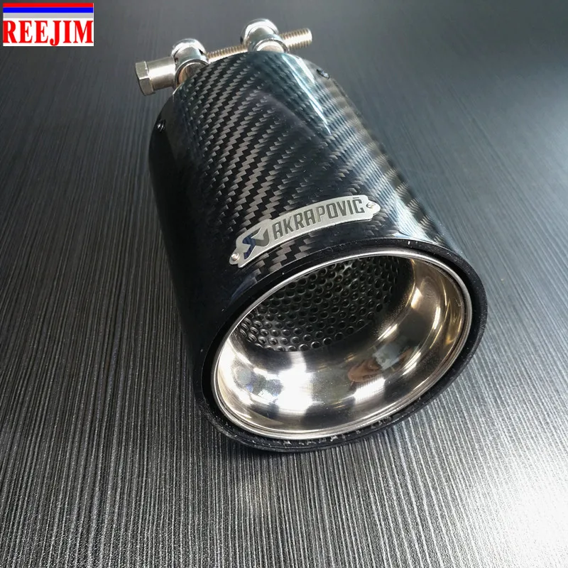 

1 PIECE NEW Style Universal Carbon Exhaust Tip Akrapovic car exhaust muffler nozzle tip car-styling