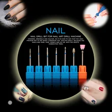 Сверло для ногтей из карбида вольфрама и стали с металлическими сверлами для электрического маникюрного станка с нано покрытием