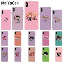 MaiYaCa encantadora PowerPuff Girls DIY de dibujo de la cubierta de la caja del teléfono para iphone 11 pro 8 7 66S Plus 5S SE XR X XS X MAX cubierta(China)