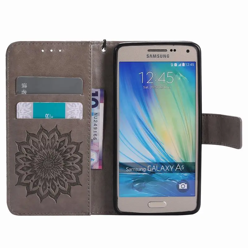 Чехол для телефона Samsung Galaxy A5 кожаный кошелек + силиконовый чехол 2015 2015|cover samsung galaxy