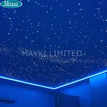 Maykit 32 w Led światłowodowe zestawy oświetleniowe zmiana kolorów RGB 800*0 75mm * 5 m światłowodów PMMA DIY RGB Led zestawy oświetleniowe tanie i dobre opinie Włókna światłowodowe światła MK-L800 800pcs 5m 0 75mm fiber optic tails 2*16W RGB LED 50000h RGB color changing available