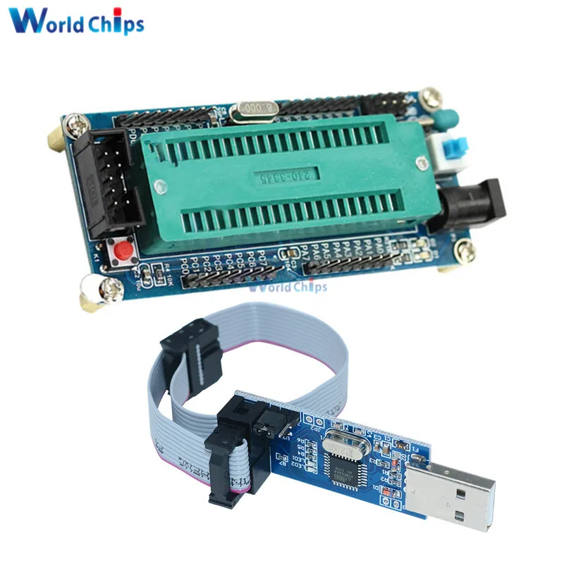 Минимальная системная плата AVR ATMEGA16 макетная ATmega32 + USB ISP USBasp программатор ATTiny 51