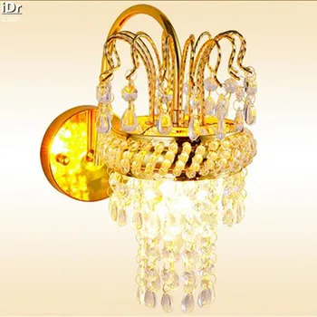 

Fashion crystal gold living room bedroom bedside lamp modern hotel project Wall Lamps OLU-0026