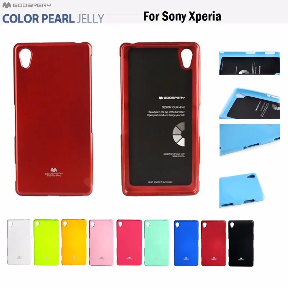 

GOOSPERY Pearl Jelly Slim TPU Bumper Case Cover For Sony Xperia E5 T3 M5 Z Z1 Z2 Z3 MINI C C3 M2 X XZ XZ1 Z5 COMPACT C5 ULTRA