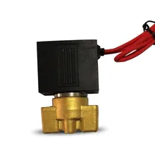 Нормально закрытый водяной Соленоидный клапан, латунные воздушные клапаны прямого действия DN08 1/" AC220V AC110V DC24V