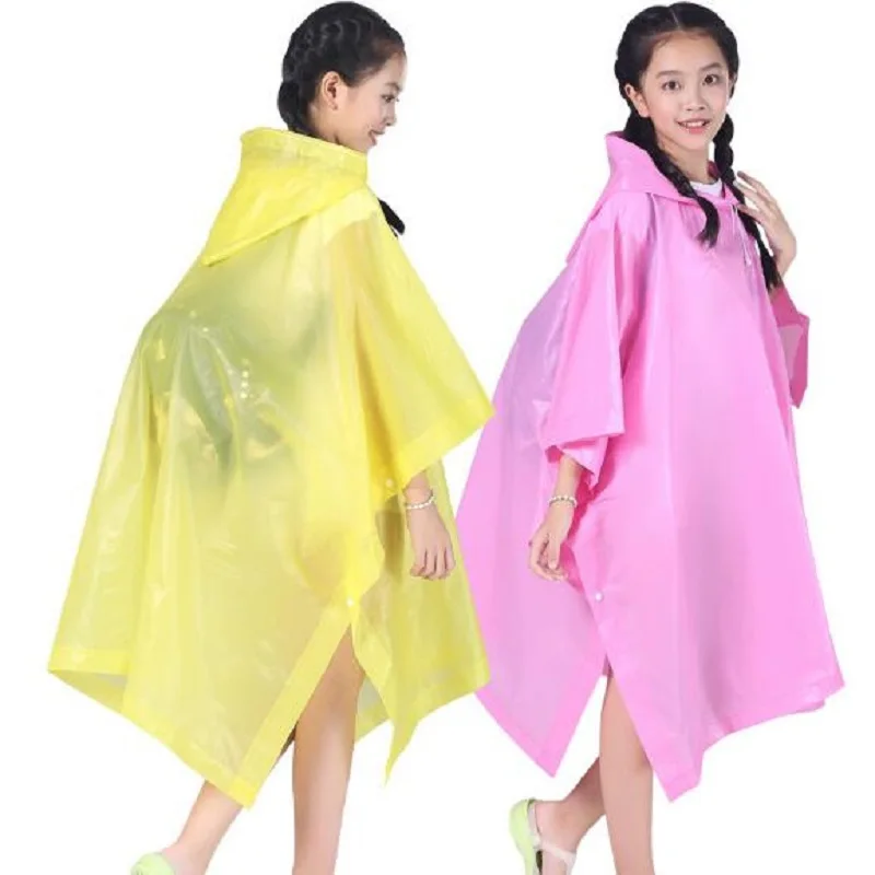 

Cute Children's Poncho Raincoat Transparent Rainwear Boys Girls Waterproof Rain Coat Impermeable Kids Rain Poncho Raincoat