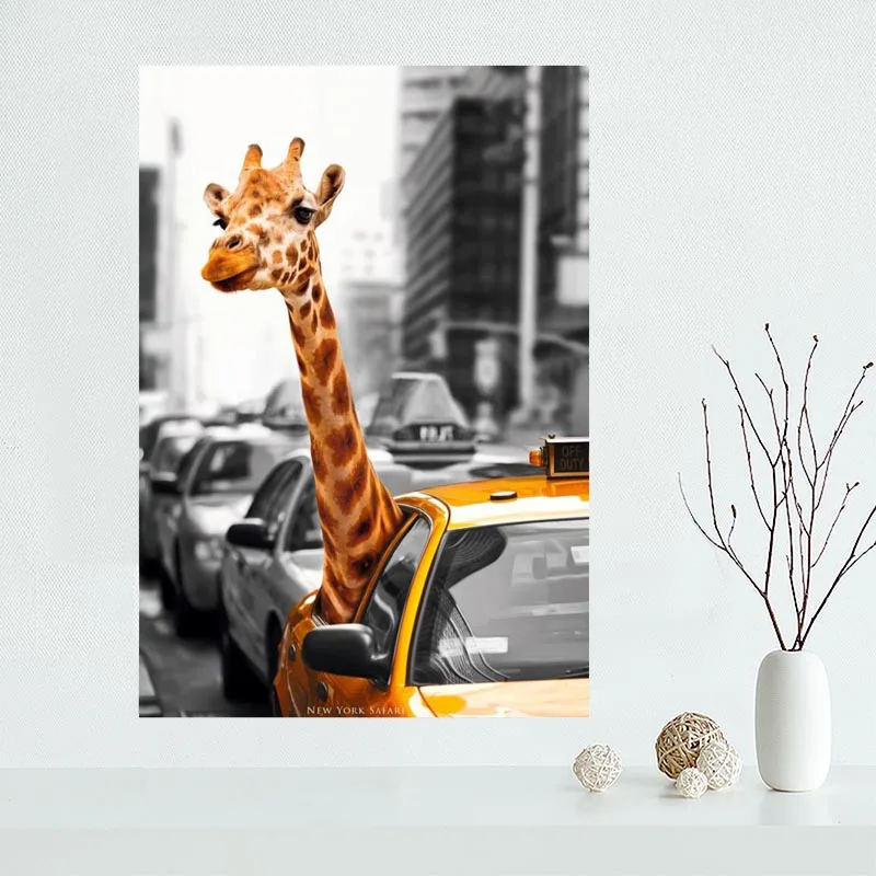 

Nice Giraffe Poster Custom Canvas Poster Art Home Decoration Cloth Fabric Wall Poster Print Silk Fabric