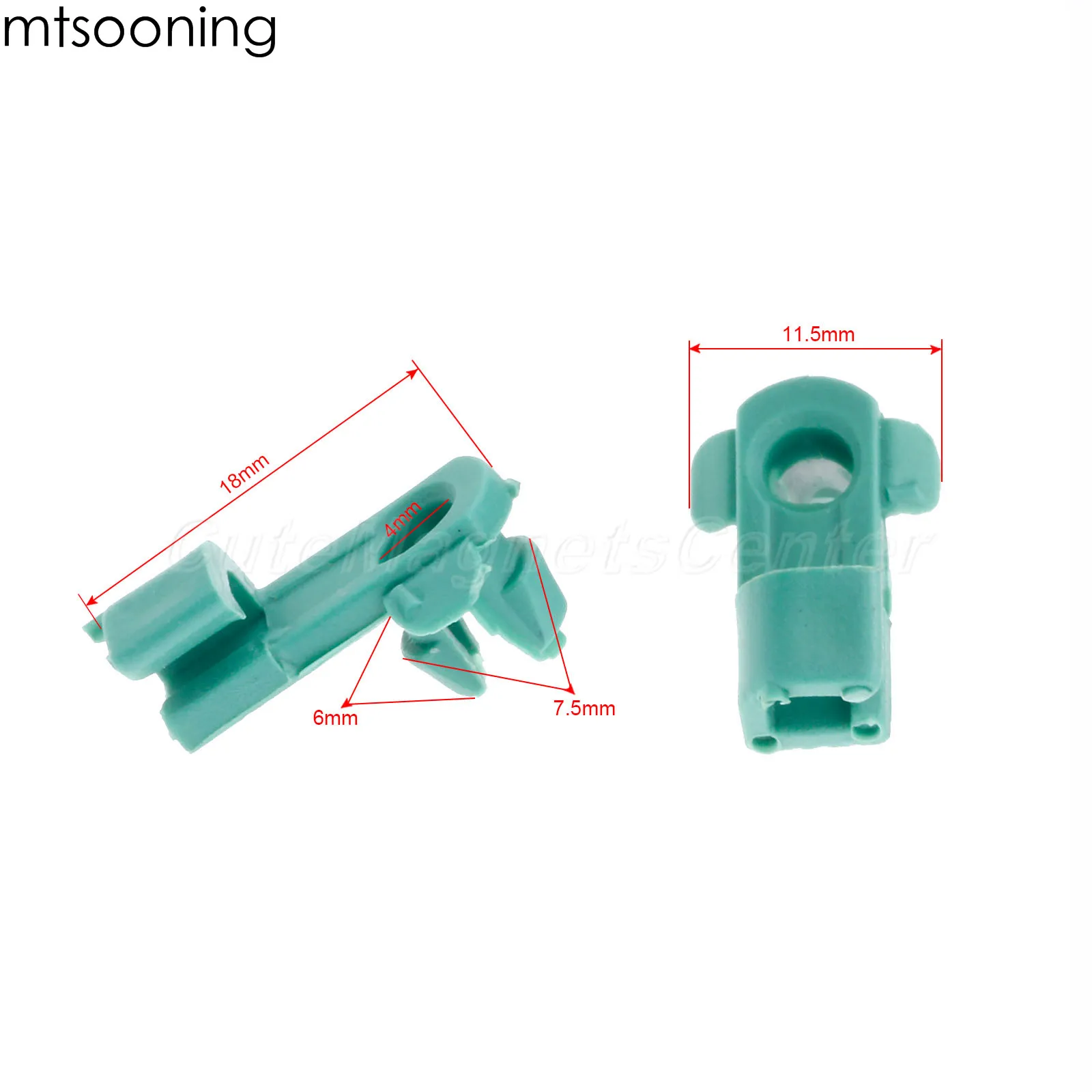 

mtsooning 50pcs Green Plastic Door Lock Rod Clip Series Retainer Fastener Clips 72116-SM4-003 For Honda 72116-SV4-003