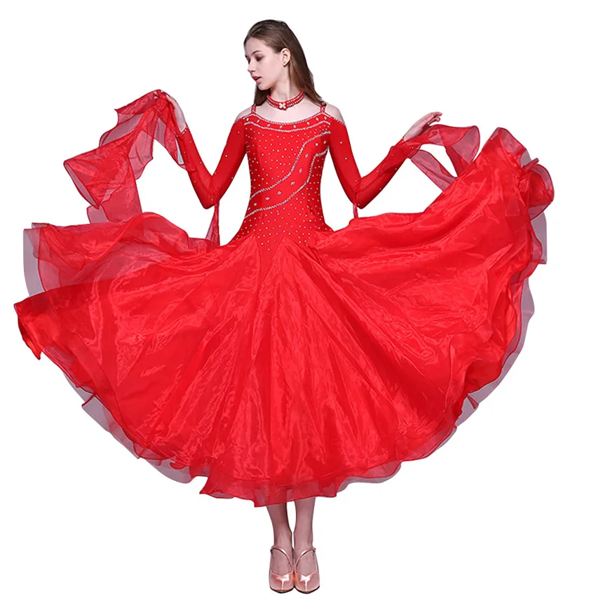 

Ballroom dance ompetition dress standard dresses Modern dance Ballroom dress Girls Customized Ballroom Waltz Tango Costume