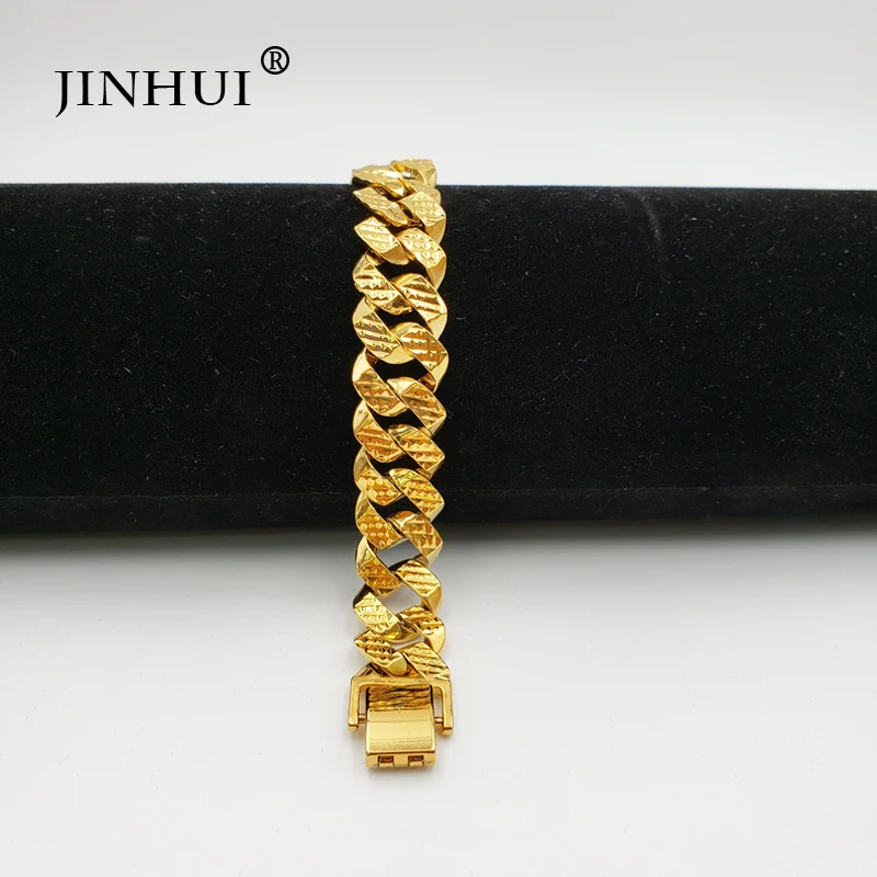

Jin Hui Fashion New African Ethiopia Gold color Men Bracelet Women Party Ornament Luxury Gifts for Friends Dubai Bangle Jewelry