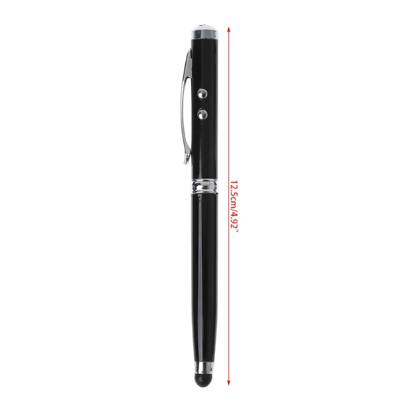 

4 in1 Capacitive Stylus iPad Touch Screen Ballpoint Pen LED Light Laser Pointer