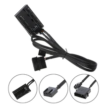1 To 8 4 Pin Molex TX4 PWM CPU Cooling Fan Splitter Adapter Braided Power Cable