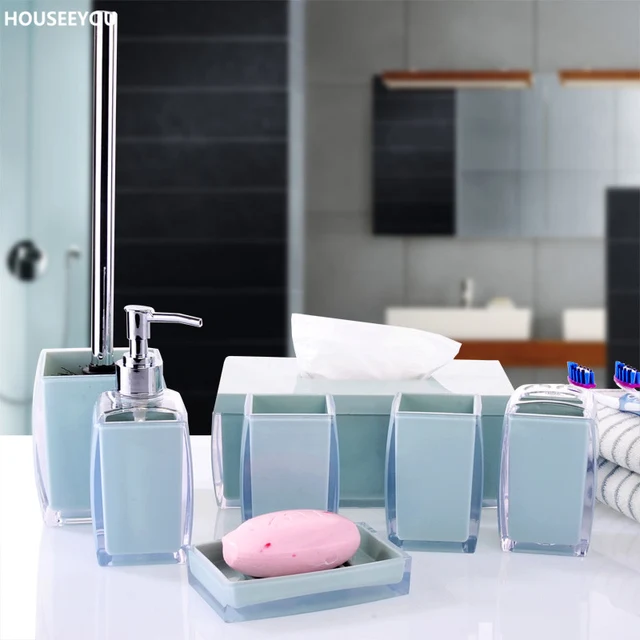 Bathroom Accessories Sets Simple Stylish Tissue Box Bathroom Accessories Sets Simple Stylish Tissue Box Toothbrush Holder Toilet Brush Soap Dish Sprayer Bottle