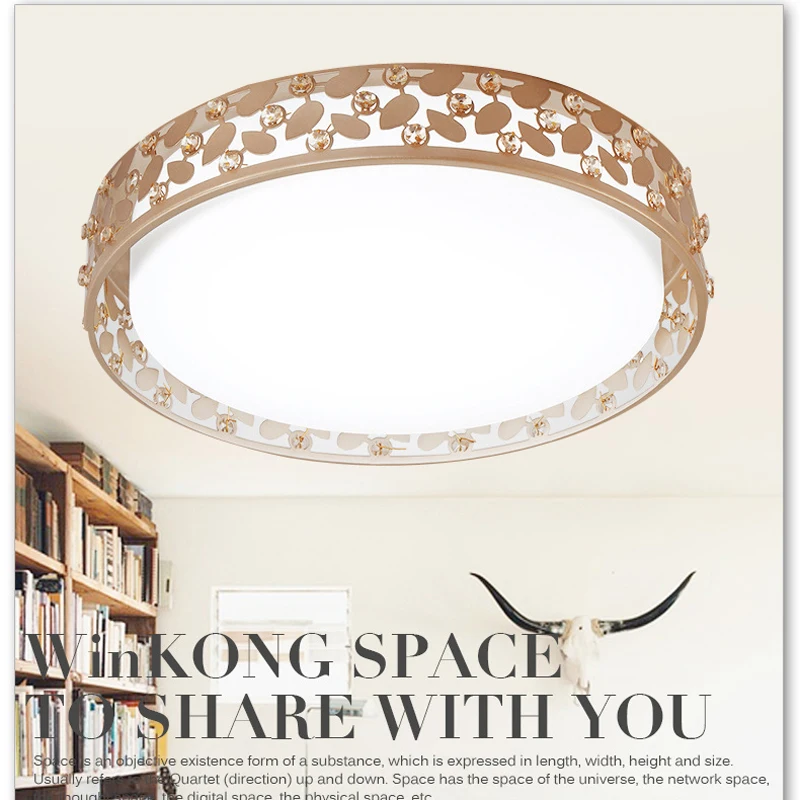 

Europe LED ceiling light Vintage retro metal crystal indoor lamp iron Restaurant living room modern Simple LED lighting fixture