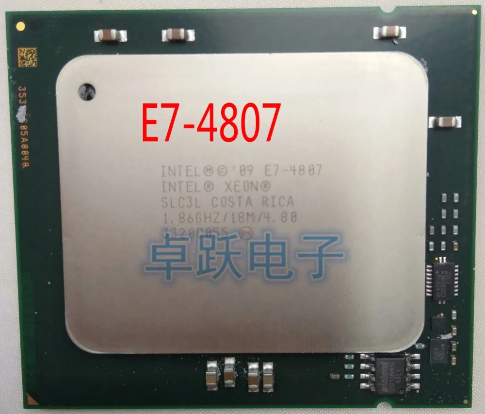 Оригинальный процессор Intel Xeon E7 4807 1 86 ГГц 6 ядер 18 МБ 95 Вт 32 нм разъем LGA1567