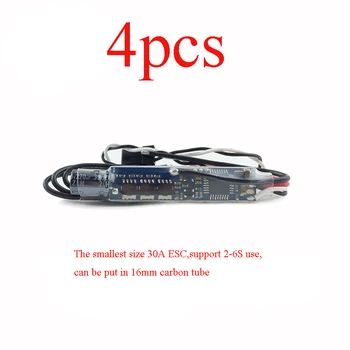 

4PCS Mini 30A Brushless ESC 2-6S Put in 16mm Carbon Tube Electric Speed Controller Regulator for Plant UAV Drone Multirotor DIY