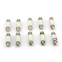 10 ШТ. Салона Купол 6 SMD LED Лампочка Гирлянда Белый