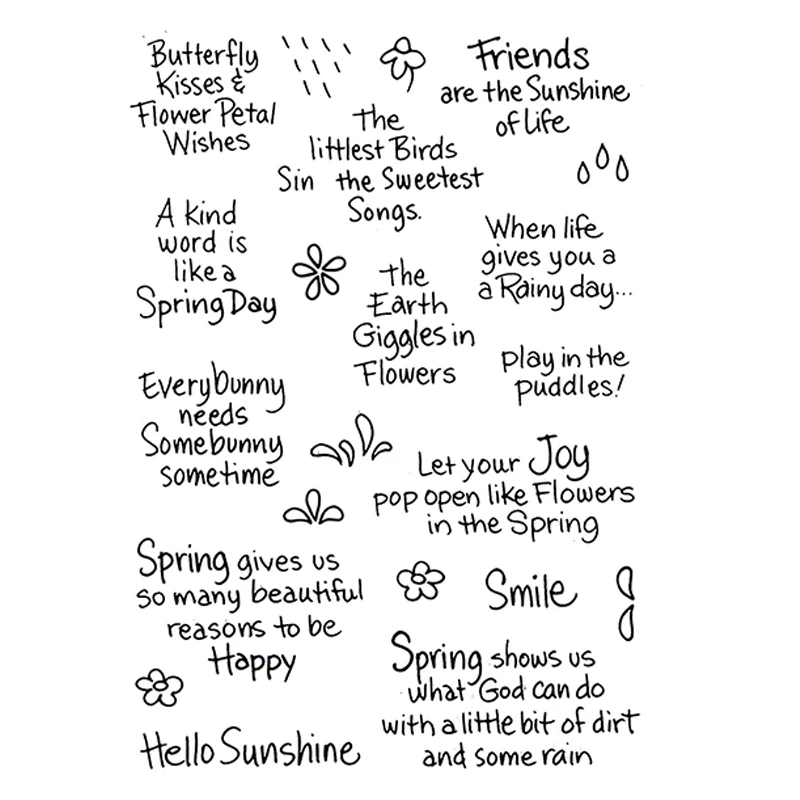 

Spring Flowers Blessing Silicone Clear Stamps/Seal For DIY Scrapbooking Decorative Card Making Craft Fun Decoration Supplies