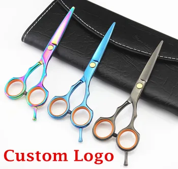 

Custom Single-Tailed Japan 440c 5.5 inch cutting barber makas thinning scisor cut hair scissor shears hairdressing scissors set