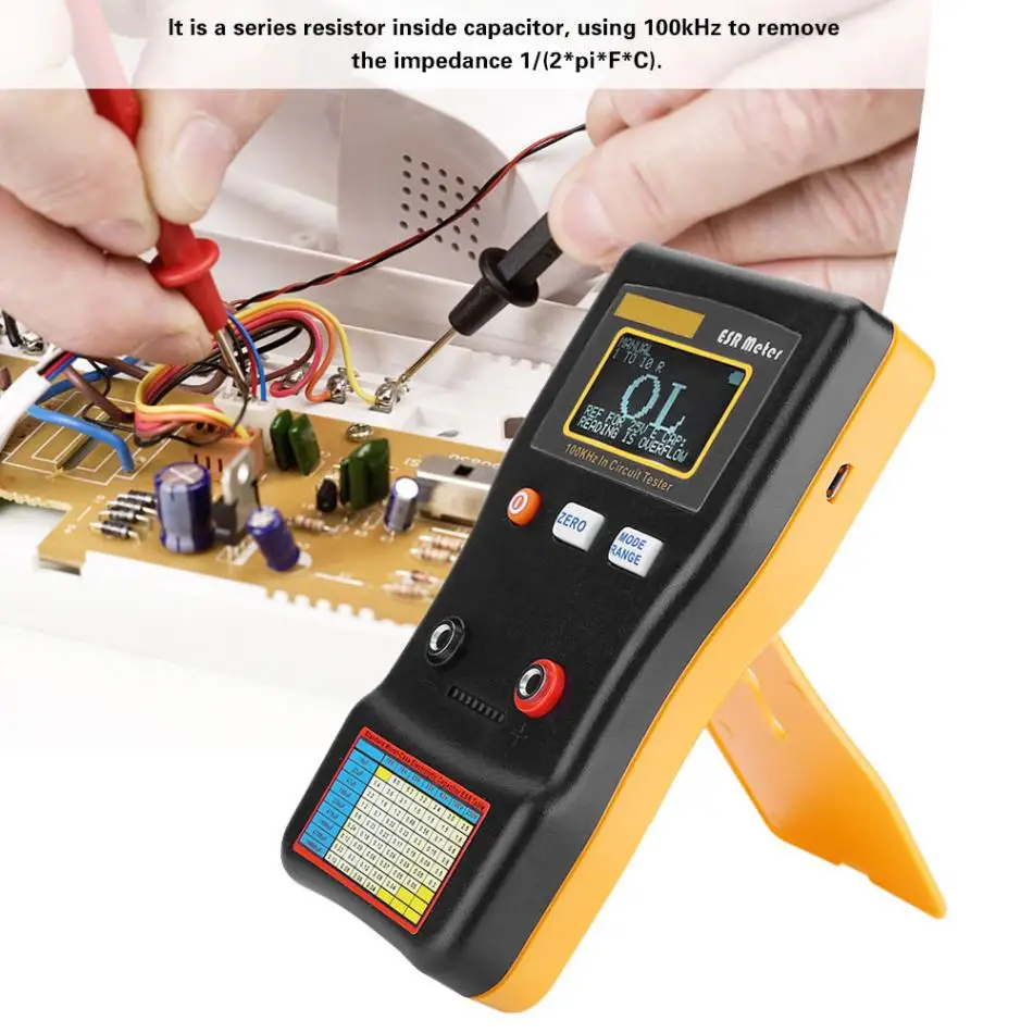M-100 тестер конденсатора измеритель емкости Автоматический диапазон в цепи Ter конденсатор Rstance измеритель емкости capacimetro цифровой