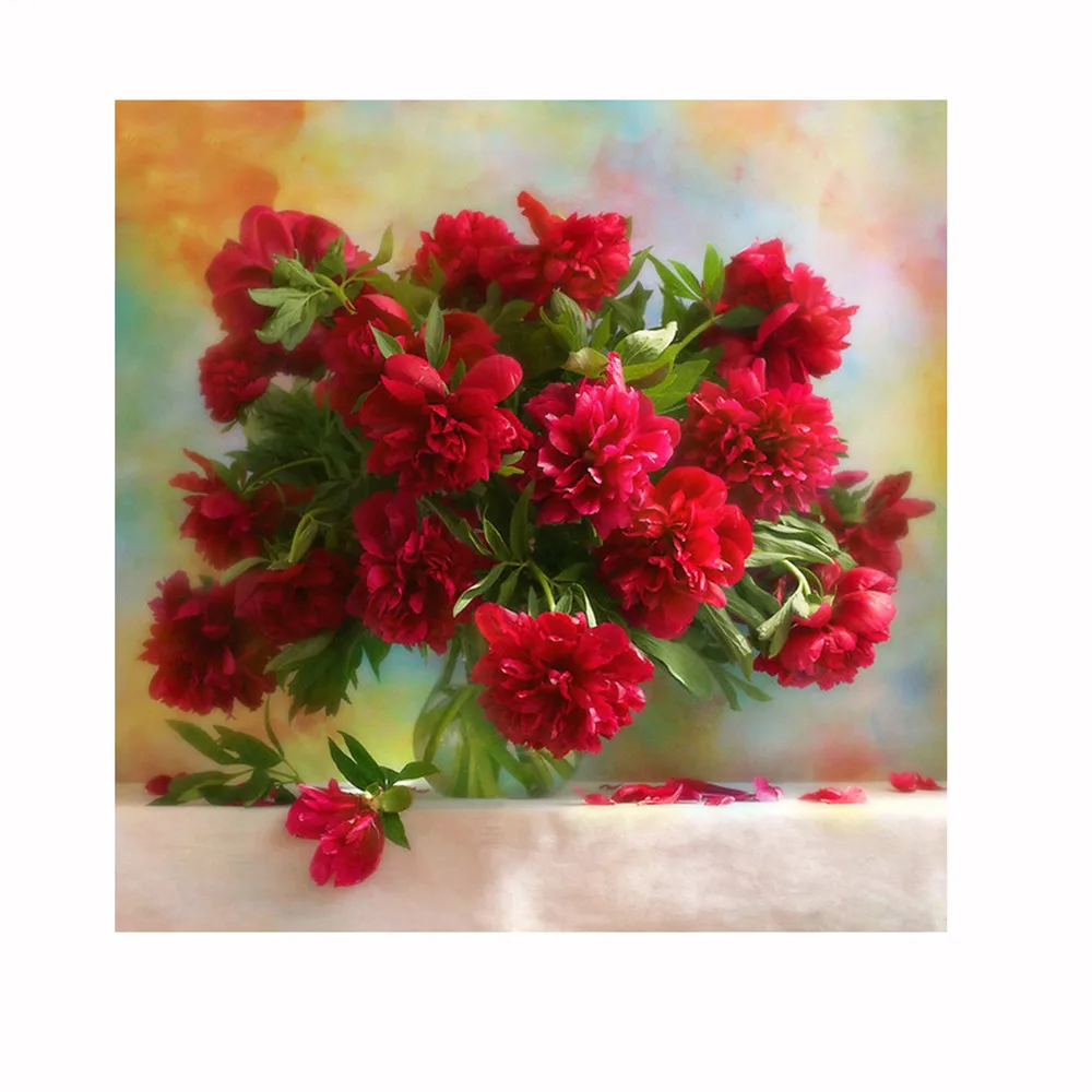 

Flowers Floral Embroidery Paintings Rhinestone Pasted DIY 5D Home Decorations Diamond painting Cross Stitch Sets Wall Stickers