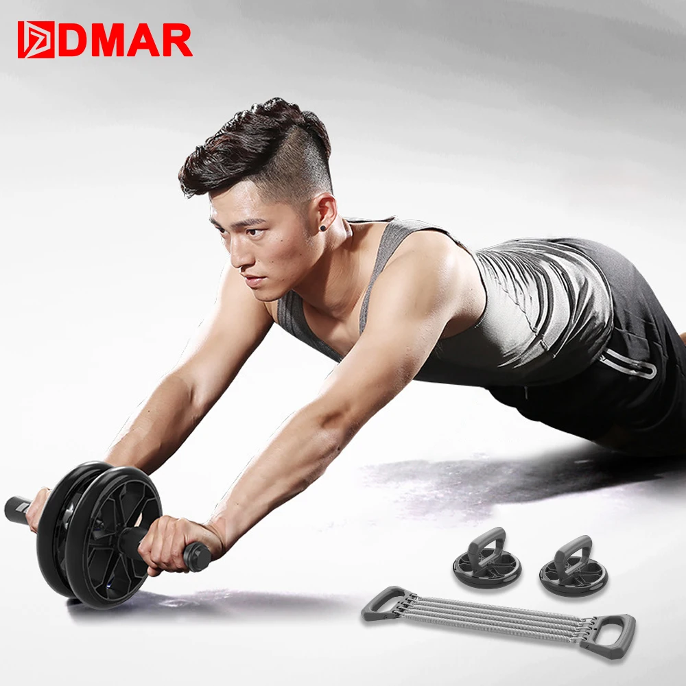 

DMAR 3 in 1 Abdominal Wheel Roller Arm Trainer Push Ups Fitness Equipment Gym Home Exercies Ab Roller Belly Core Trainer
