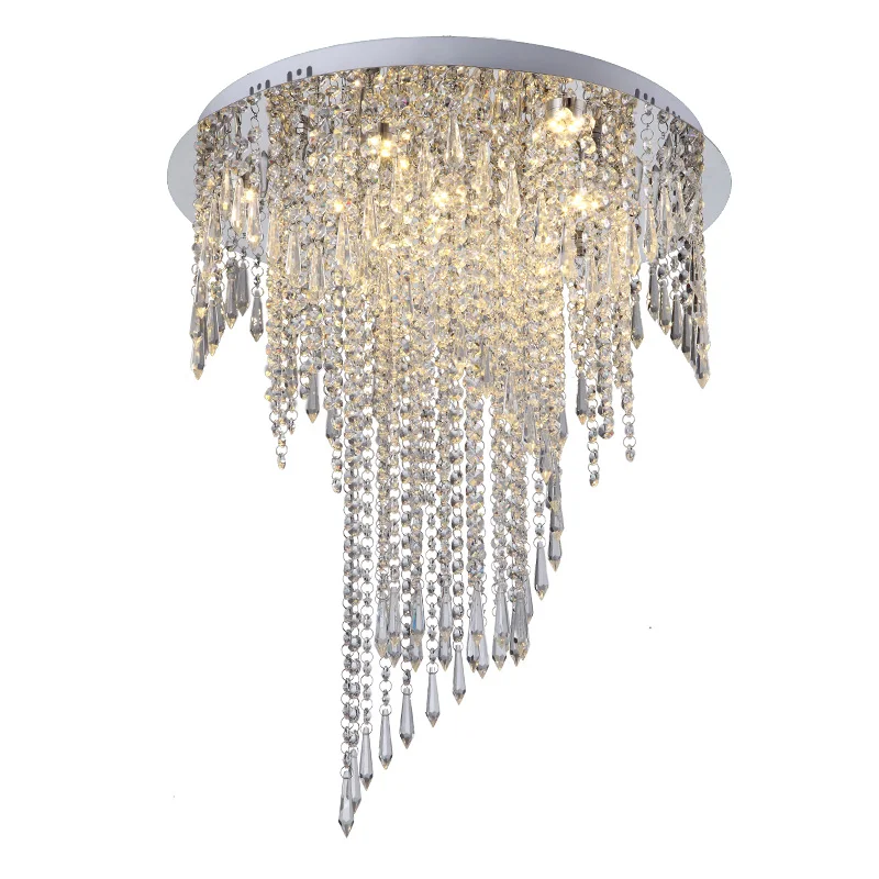 

Spiral crystal ceiling lamp lustres crystal light Clear ceiling lighting Guaranteed 100% prompt shipping MC0507