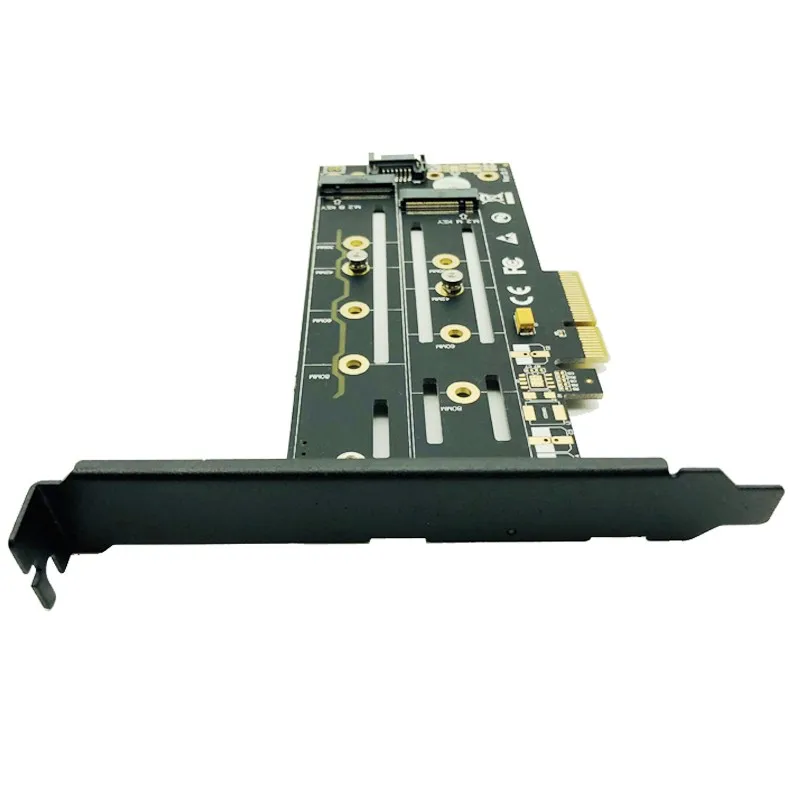 M.2 NVMe SSD NGFF к PCIE X4 адаптер M ключ B двойной интерфейс карты радиатор низкопрофильный
