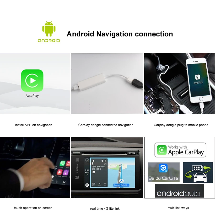 Автомобильный Android Авто Внешний порт CarPlay с подключением к мобильному телефону к автомобильному Android подключи и играй с usb-подключением полезные автомобильные аксессуары