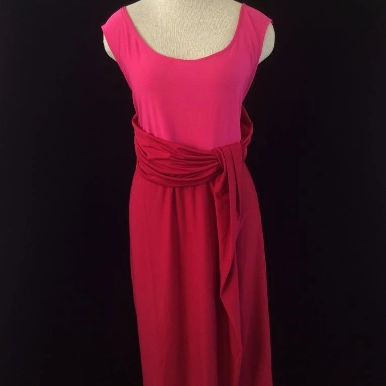 Sleeveless bodycon dress womens size 1X two tone pink polyester