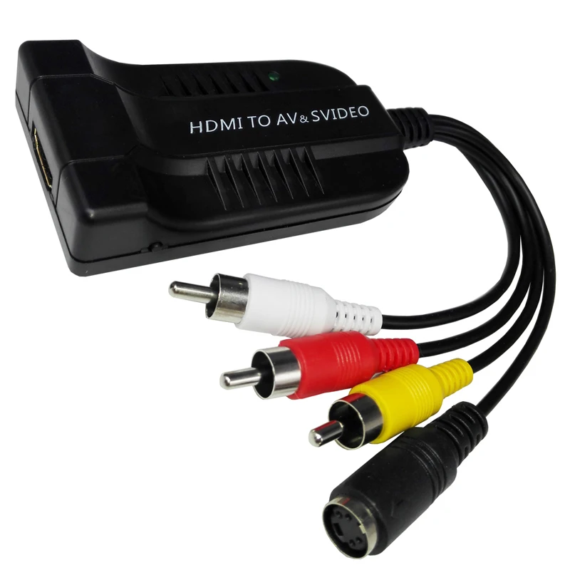 En Ligne HDMI à AV CVBS S vidéo Convertisseur Adaptateur Composite R L Audio Haute Définition Multimédia Interface1080P Vidéo Converter Box