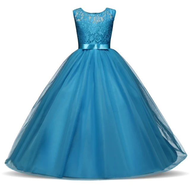 Brand Teenage Girl Kids Dresses For Girls Clothes Long Tulle Evening