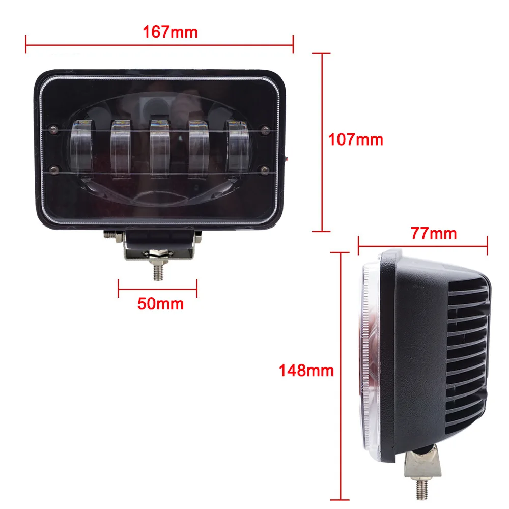 6 дюймов Автомобильный светодиодный светильник 50 Вт Рабочий светильник Точечный светильник 12 В 24 В прожектор для внедорожника грузовика прицепа внедорожника пикапа 4X4 Moto