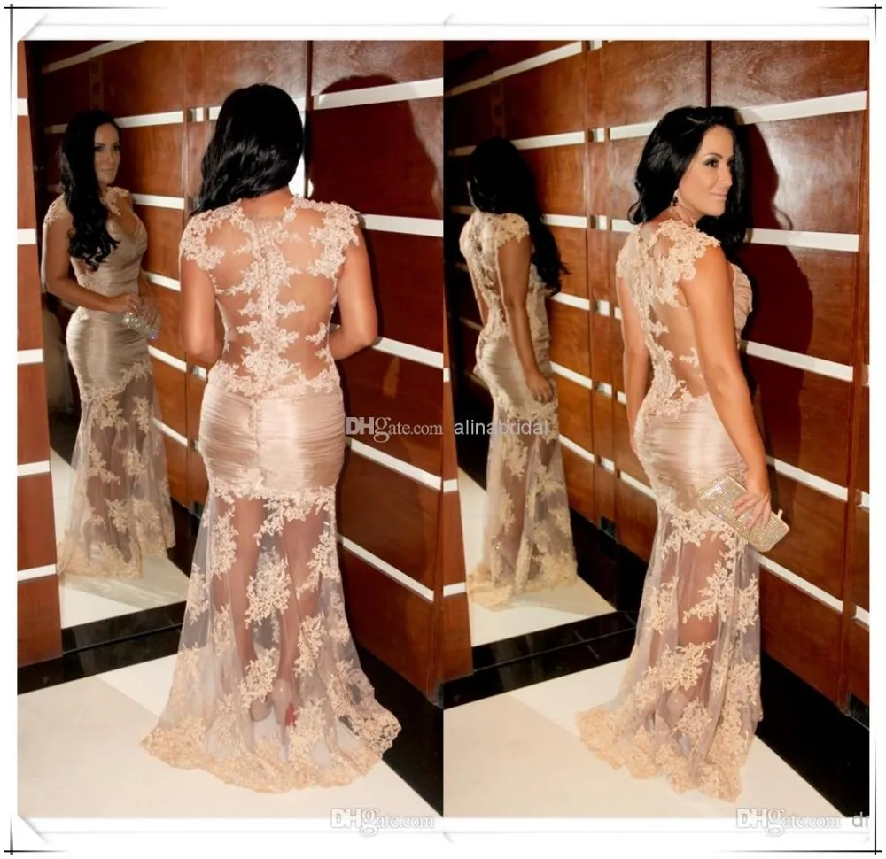 

free shipping new arrival Celebrity Dresses 2015 hot red carpet vestido sexy summer dress lace party prom evening gown