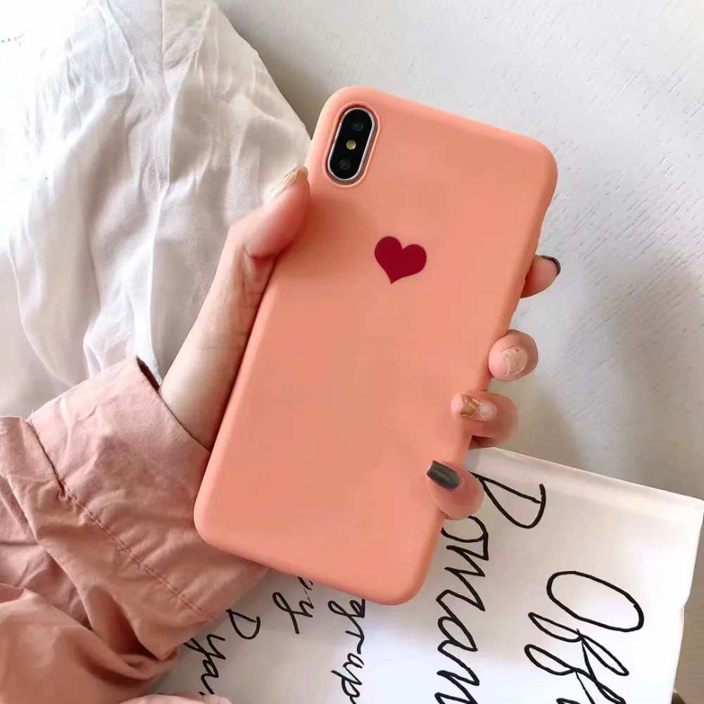 Ультратонкий чехол с сердечками для iPhone 11, мягкий силиконовый чехол из ТПУ для iPhone 8 7 6S X XS XR MAX 7Plus 8Plus XR 11 Pro Max