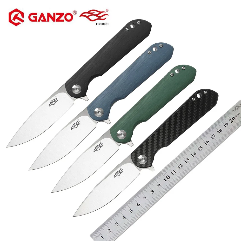 

FH41 2019 hot Ganzo Firebird D2 blade G10 Carbon Fiber Handle Folding knife Outdoor Survival Pocket Knife tactical EDC tool new