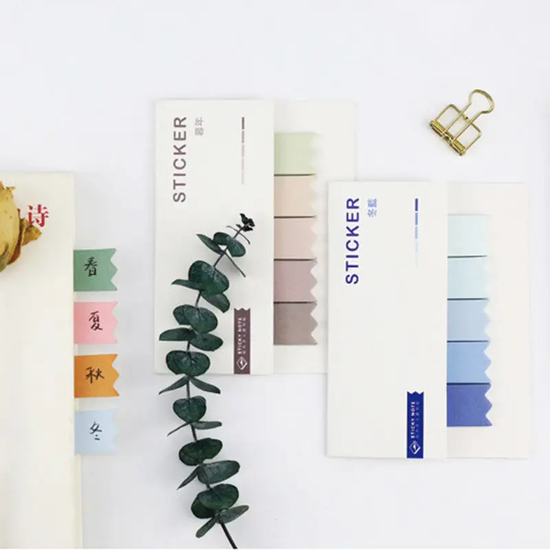 

DIY Mini Cute Brief Gradient Color Memo Pads Sticky Notes Bookmark Papers Stationery Papelaria