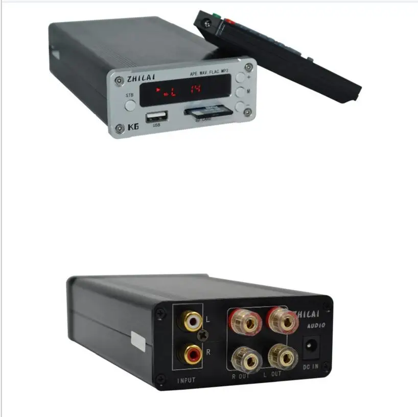 

ZHILAI K6 Lossless Player Digital Power Amplifier Remote Control SD Card High-Power HIFI 2.0 Stereo Amplifier With Power Supply