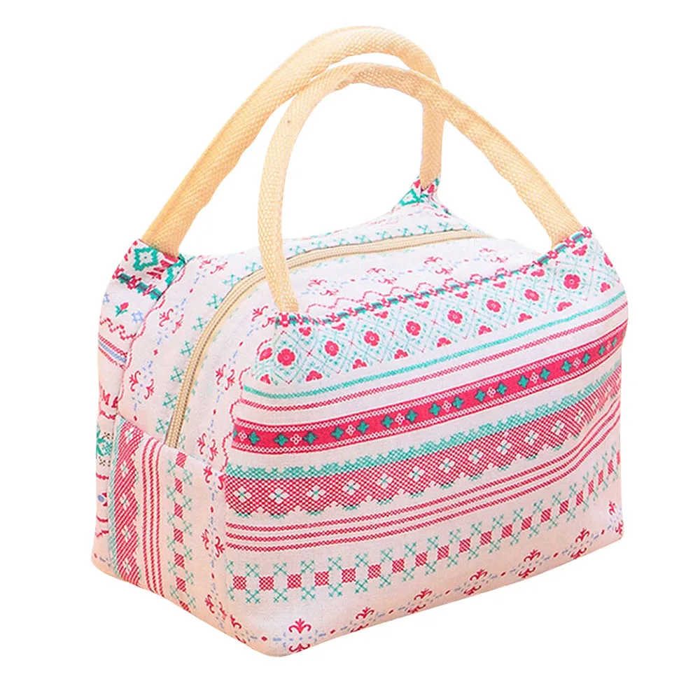 

Hot Selling Lunch Bag Portable Insulated Canvas Lunch Bag Thermal Food Picnic Lunch Bags For Women Kids