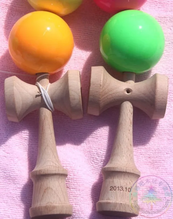 DHL FedEx 100 шт./лот Размеры: 18.5 cmtraditional Бук игры Kendama Бал красочная упаковка Краски дань профессиональный