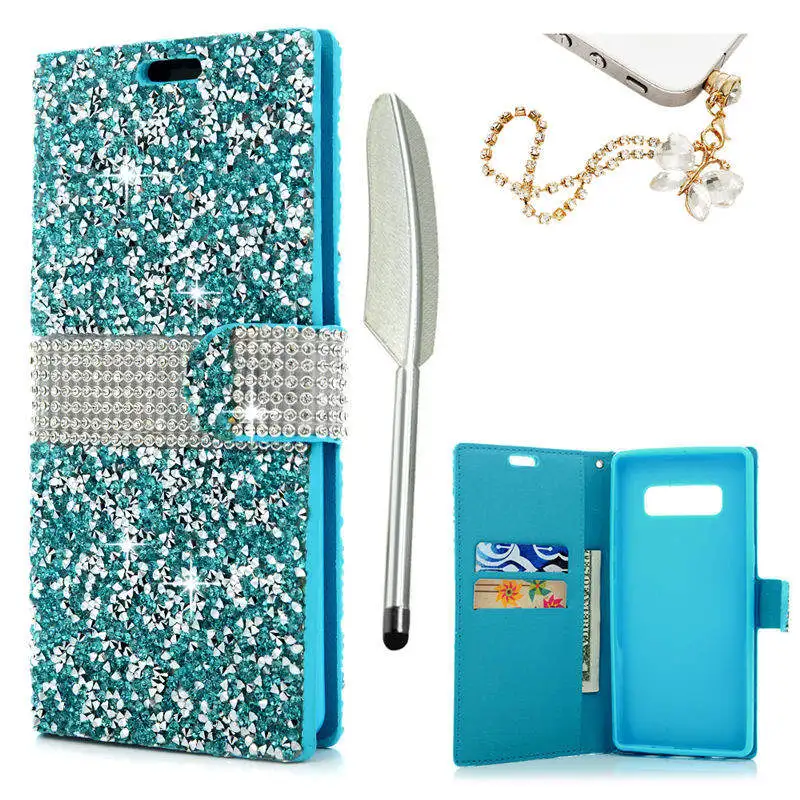YOKIRIN со стразами алмаз Флип Стенд Бумажник кожаный чехол телефон сумка-чехол для Samsung Galaxy Note 8 карта защиты слот