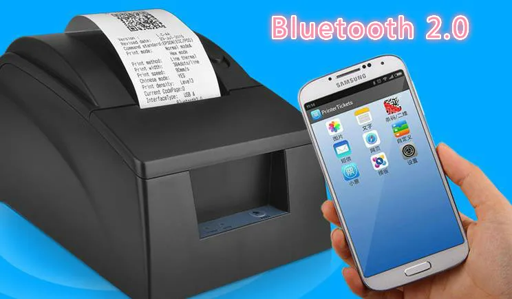 

58mm  USB  Bluetooth Receipt Thermal Pocket Printer For Android Moblie Phone/Supmarket PC Compatible