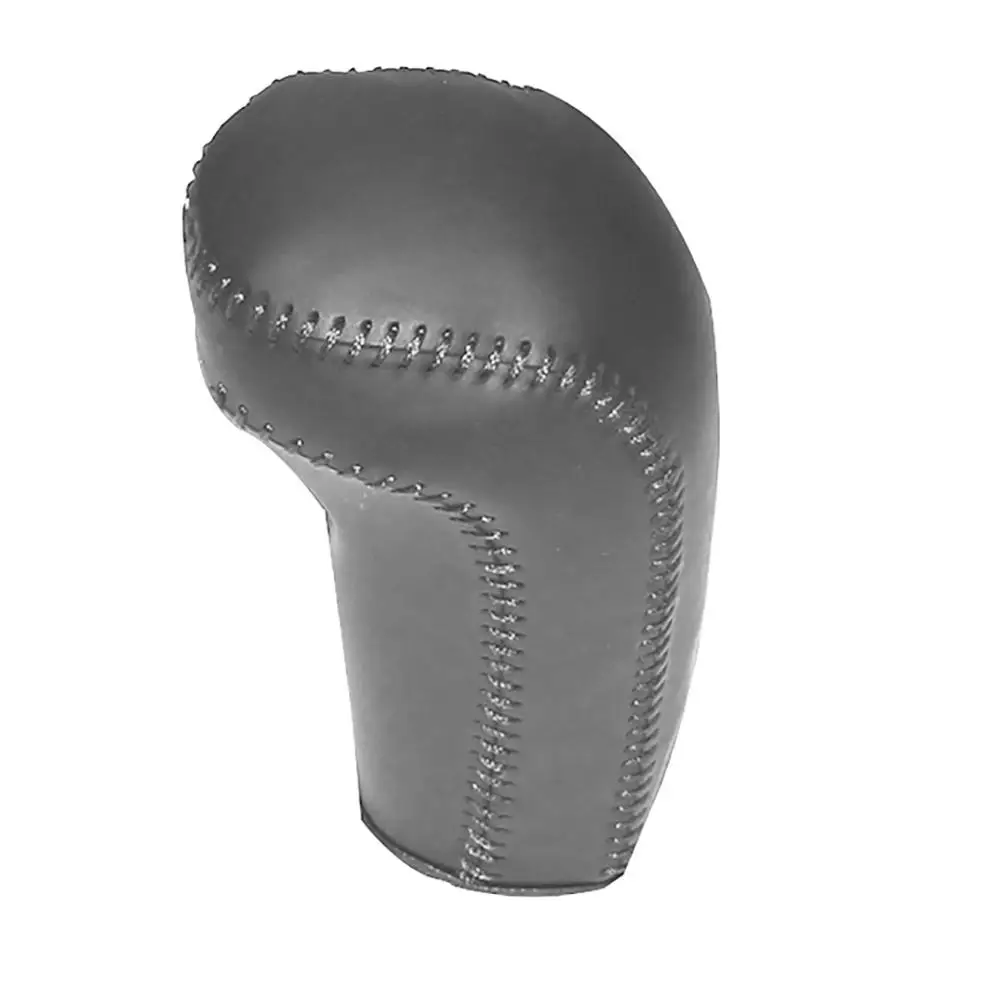 Gear cover Black Ponsny рулевое/Шестерни/стояночного тормоза Пояса из натуральной кожи Чехлы для мангала чехол для Honda Fit авто Вручную прошитый черный чехол - Название цвета: Gear cover Black