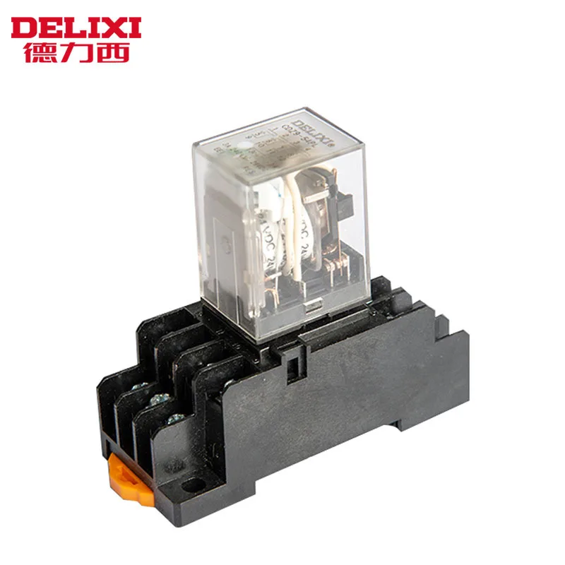 

CDZ9L-54P Electronic Electromagnetic Relay 5A 14PIN Coil DPDT With Socket Base DC12V,24V AC110,220V Can Instead MY4NJ