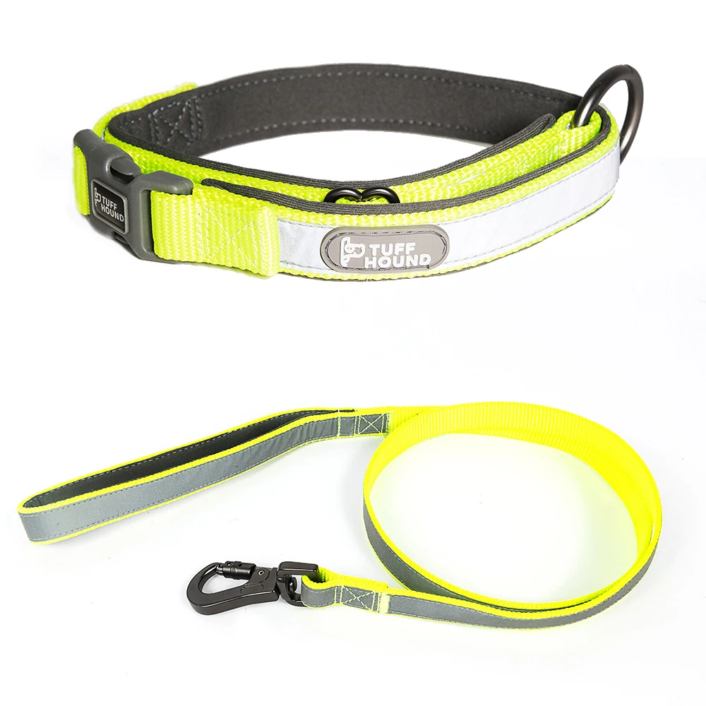 

Easy On Pet Dog Collar And Leash Set Nylon Adjustable Collar Dog Training Leash Reflective Pet Supplies Dropshipping